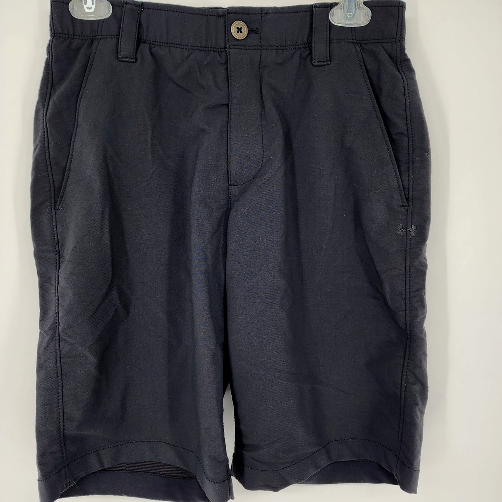Under Armour Match Play Golf Shorts Mens 30 Black Chino Stretch Gripper Waist